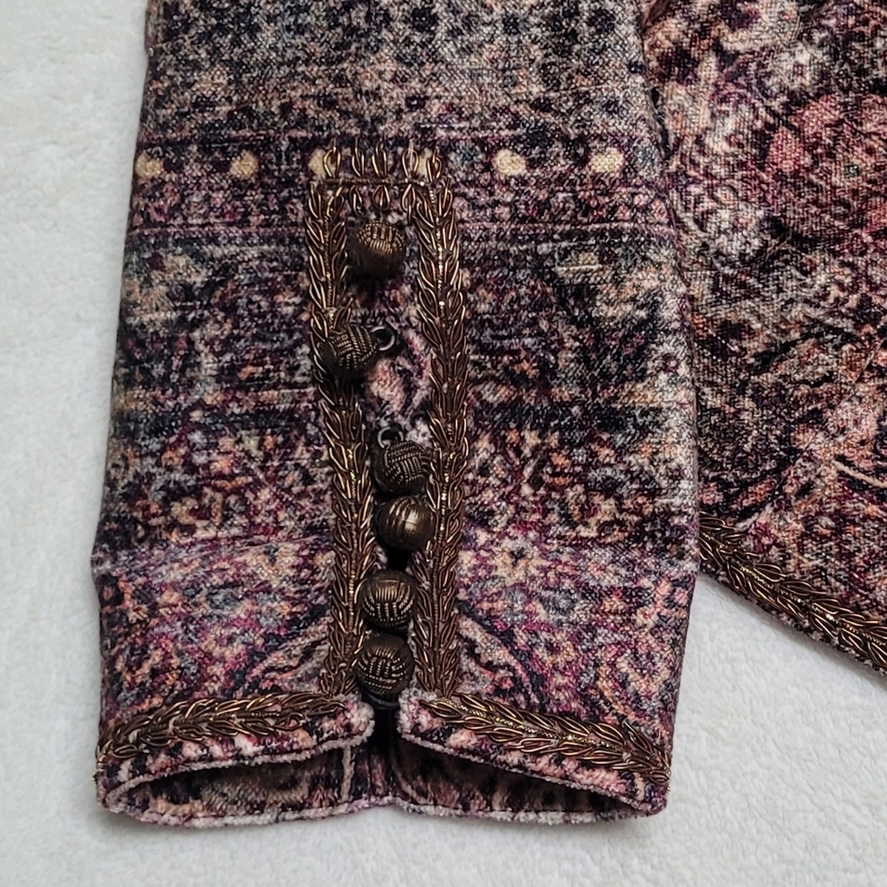 Soft Surroundings Icon Urbina Umber Velvet Baroque Balero Jacket Cropped Jacket - Picture 5 of 13